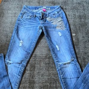 Almost Famous Distressed Jeans - Size 1